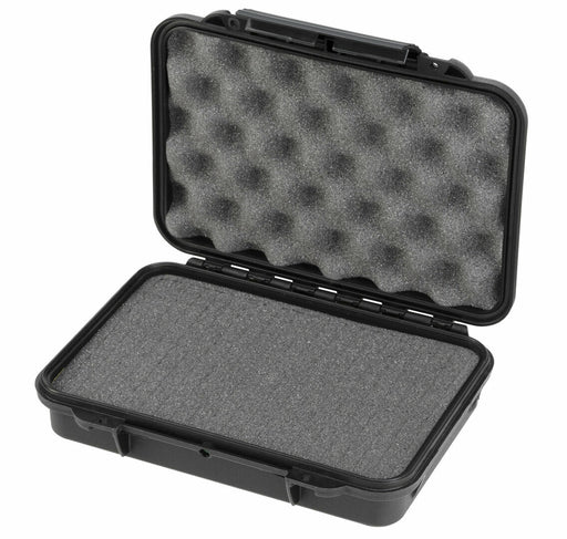 Kompaktes, Transportkoffer-Etui von TOMcase, mit Rasterschaumstoff und Noppe, stoßfest und wasserdicht für sicheren Schutz von Kleinzubehör. Innenmaße: 23x17x5 cm.