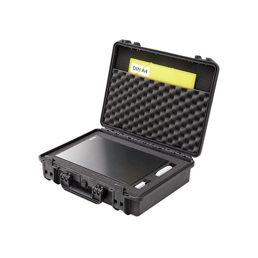 Robuster Transportkoffer mit flexibler Schaumstoffeinlage für Laptop und Zubehör, stoßfest und wasserdicht für sicheren Schutz beim Transport.