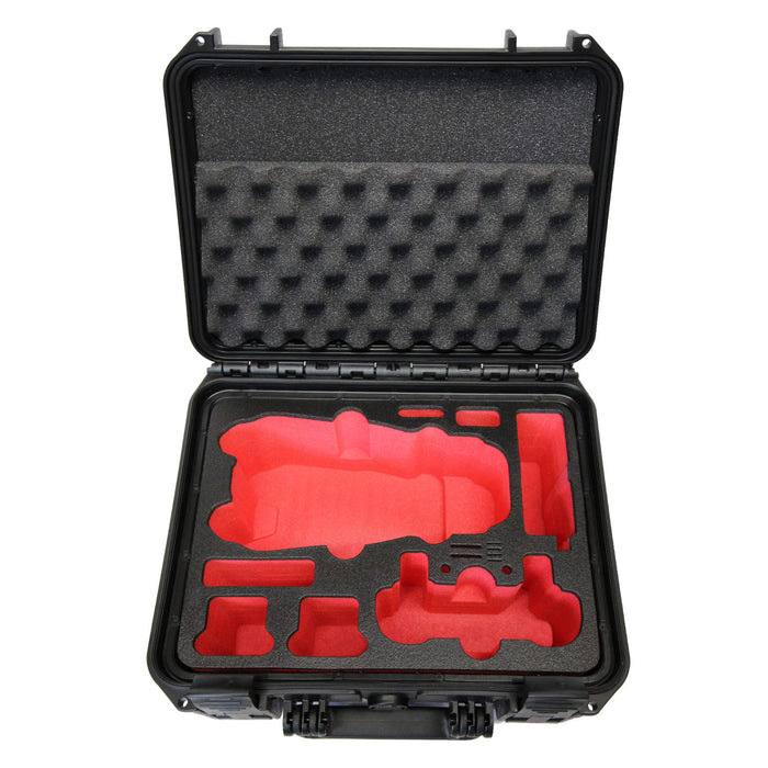 Kleiner, stoßfester Drohnenkoffer mit passgenauem Schaumstoff-Inlay für DJI Mavic 3 Pro und Zubehör, wasserdicht und perfekt sicheren Transport und Aufbewahrung. Ohne Drohne.