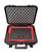 TOMcase ECO 60 Laptopkoffer für Lenovo ThinkPad 16 Zoll, geöffnet mit eingelegter Schaumstoff-Deckplatte und rotem Inlay-Rahmen