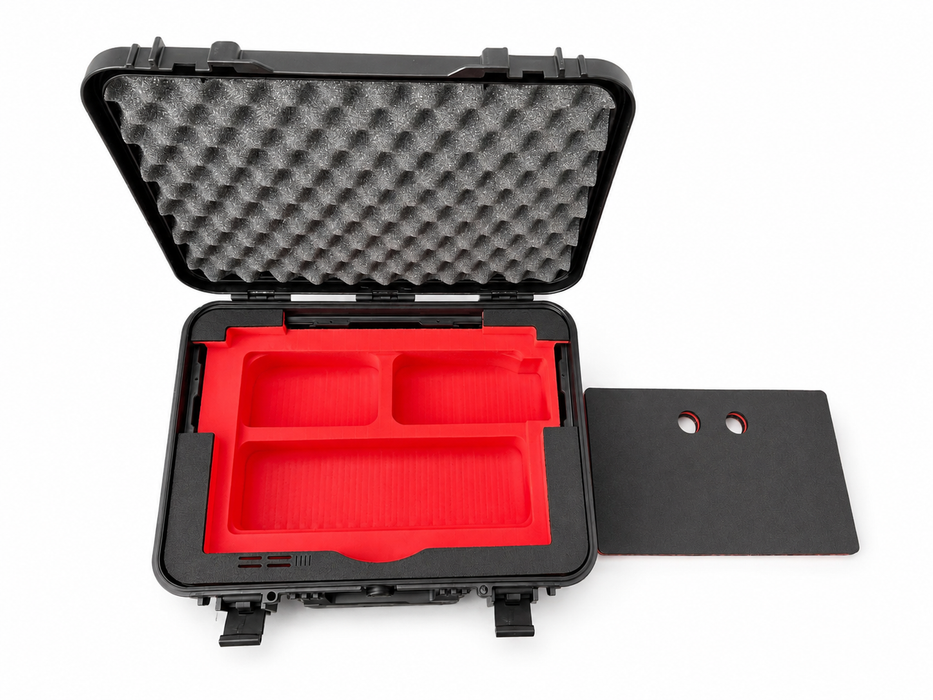 TOMcase ECO 60 Laptopkoffer für Lenovo ThinkPad 16 Zoll mit abgenommener Deckplatte und drei Staufächern für Netzteil, Kabel und Zubehör