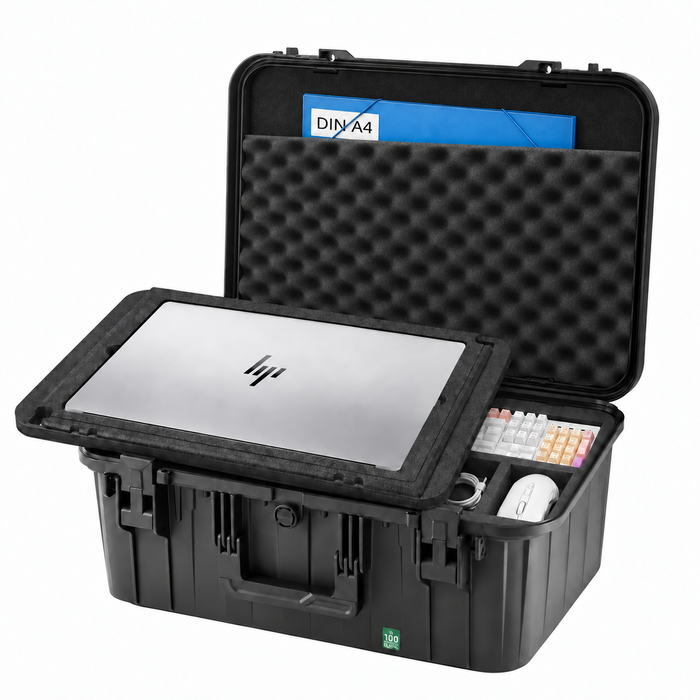 Mallette universelle ECO TOMcase pour ordinateur portable avec système d’insert modulaire 16"/17"/18" - ECO 90 / ECO 90D