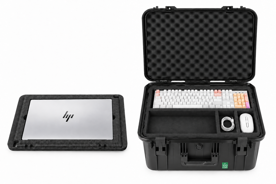 Mallette universelle ECO TOMcase pour ordinateur portable avec système d’insert modulaire 16"/17"/18" - ECO 90 / ECO 90D