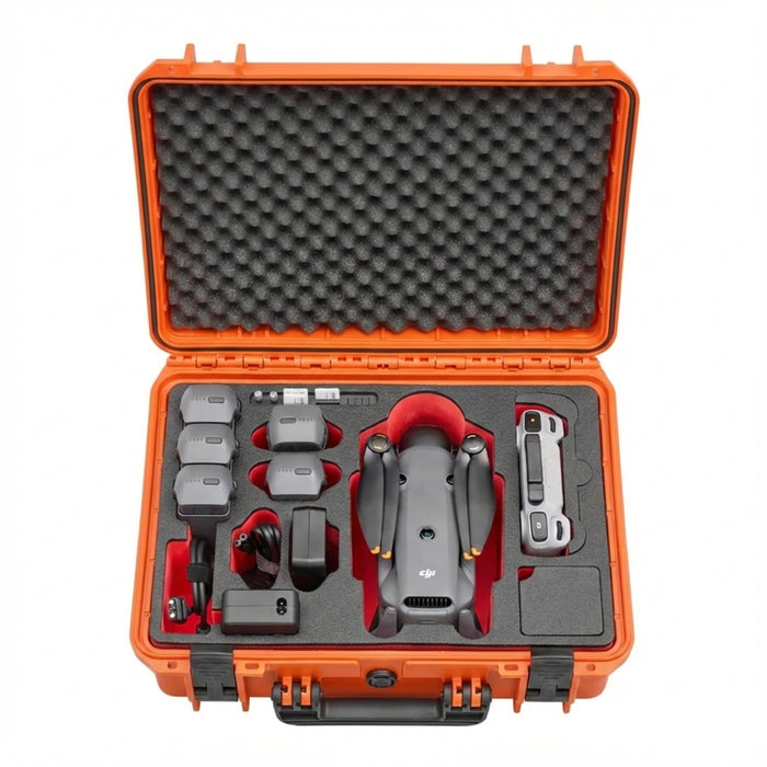 TOMcase Drohnenkoffer "Travel Edition" für DJI Mavic 4 Pro in Orange.