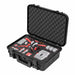 TOMcase Drohnenkoffer für DJI Mini 5 Pro - "Ready-to-Fly" - ECO. Gehäusefarbe schwarz, Inlay Farbe schwarz/rot
