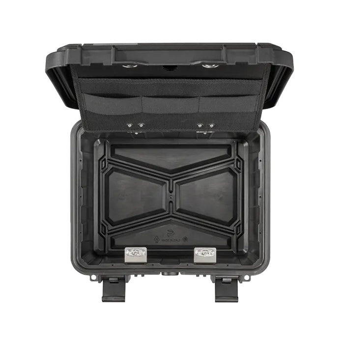 Robuster Werkzeugkoffer Größe S mit Platz für umfangreiche Werkzeugausstattung dank Werkzeugtafel, stoßfest, spritzwassergeschützt und ideal für den mobilen Einsatz.