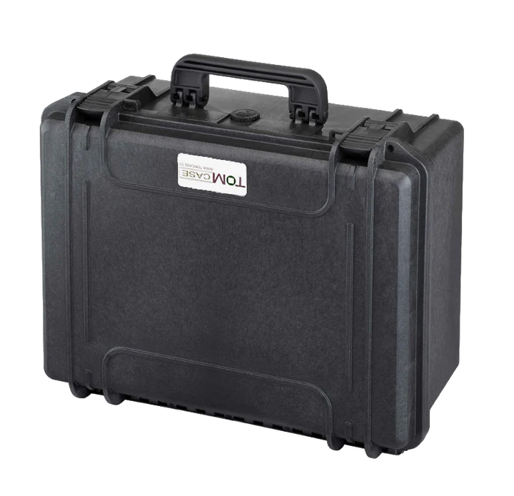 Robuster, schlagfester Werkzeugkoffer mit Trolley-Funktion mit Platz für umfangreiche Werkzeugausstattung dank Werkzeugtafeln, wasserdicht & stoßfest, geschlossen und ideal für den mobilen Einsatz. 