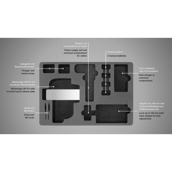 TOMcase camera case for Blackmagic 6K Pro
