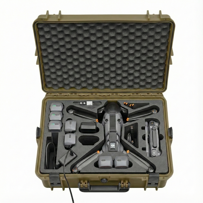 TOMcase Drohnenkoffer für DJI Mavic 4 Pro - "Ready to Fly & Ready to Charge" - Wasserdichter Outdoor Case