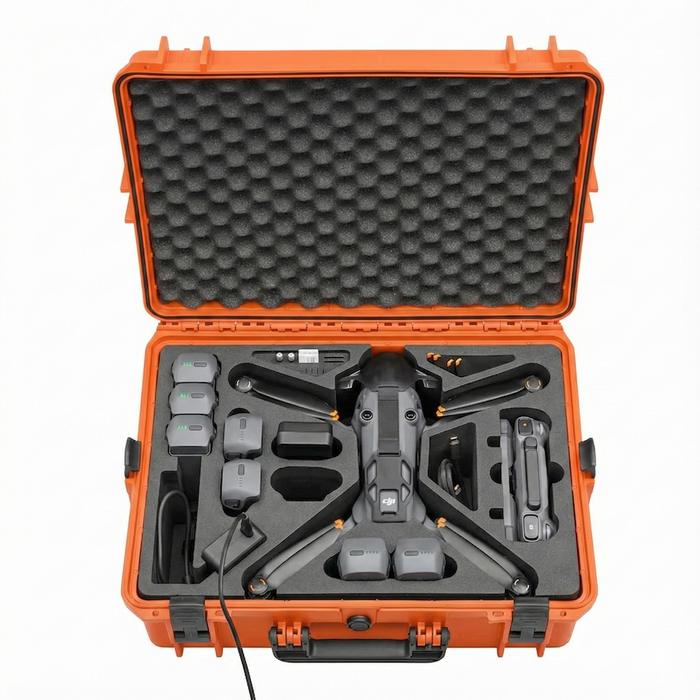 TOMcase Drohnenkoffer für DJI Mavic 4 Pro - "Ready to Fly & Ready to Charge" - Wasserdichter Outdoor Case