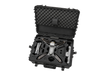 TOMcase Drohnenkoffer für DJI Matrice 4D/4TD, geöffnet in Schrägansicht – Drohne, Fernsteuerung und Akkus im passgenauen Schaumstoff-Inlay.