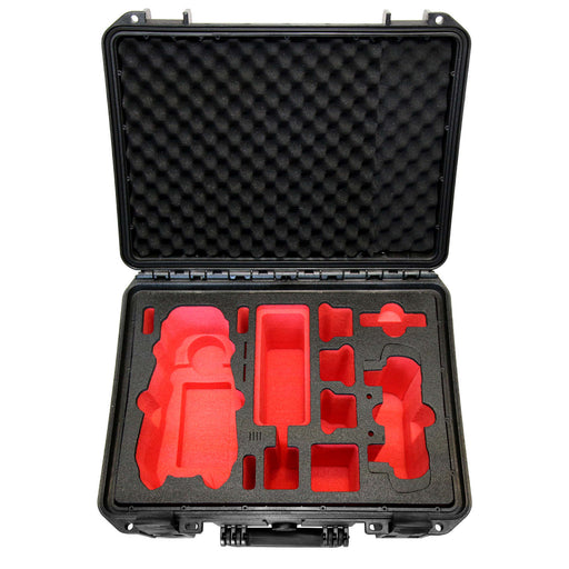 Stoßfester, kompakter Drohnenkoffer mit passgenauem Schaumstoff-Inlay für DJI Mavic 3 Pro und Zubehör, wasserdicht und perfekt für sicheren Transport. Ohne Drohne.